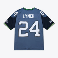 Seattle Seahawks Marshawn Lynch Mitchell & Ness Blue 2010 Legacy Throwback Replica Jersey
