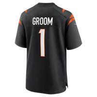 Cincinnati Bengals Number 1 Groom Nike Black Game Jersey