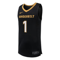 #1 Vanderbilt Commodores Nike Replica Basketball Jersey - Black