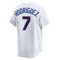 Texas Rangers Ivan Rodriguez Nike White Throwback Cooperstown Collection Limited Jersey