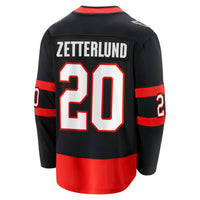 Ottawa Senators Fabian Zetterlund Fanatics Black Home Breakaway Jersey