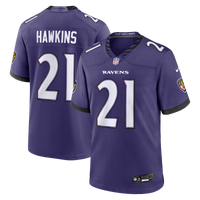 Baltimore Ravens Jaylinn Hawkins Nike Purple Team Game Jersey