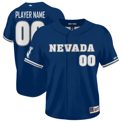 Nevada Wolf Pack GameDay Greats Lightweight Collegiate Baseball NIL Pick-A-Player Fashion Jersey - Navy