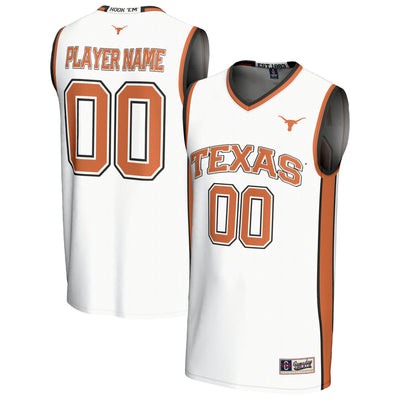 Texas Longhorns GameDay Greats NIL Pick-A-Player Lightweight Basketball Fashion Jersey - White