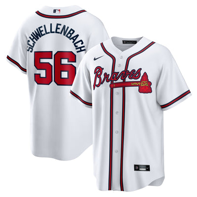 Atlanta Braves Spencer Schwellenbach Nike White Home Replica Jersey