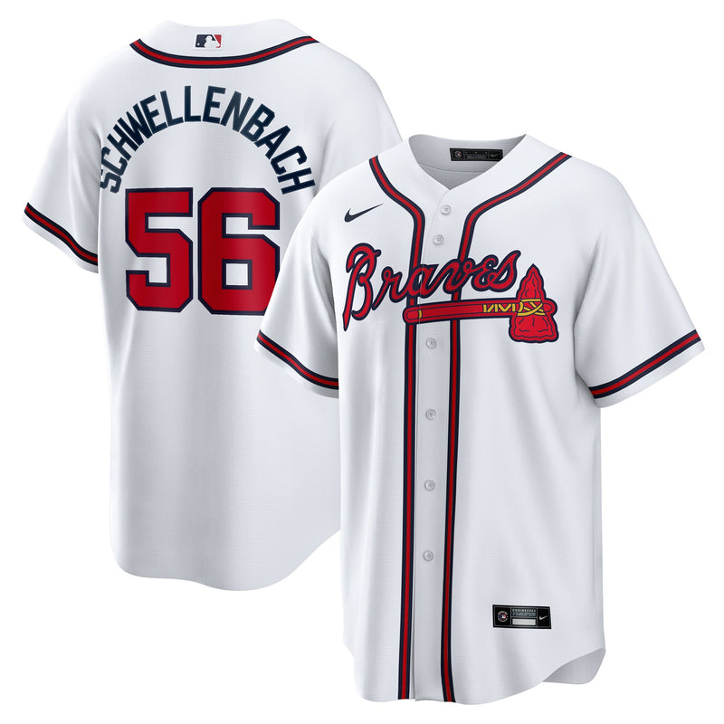 Atlanta Braves Spencer Schwellenbach Nike White Home Replica Jersey