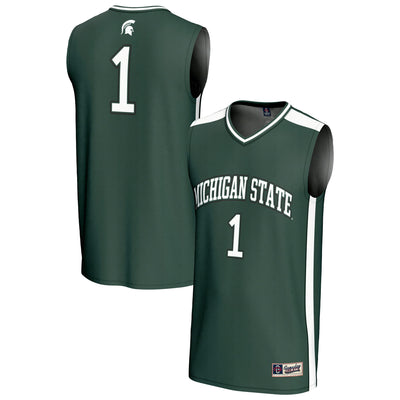 #1 Michigan State Spartans GameDay Greats Lightweight Collegiate Basketball Fashion Jersey - Green
