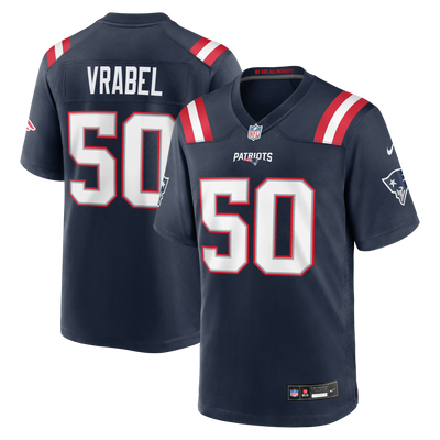 New England Patriots Mike Vrabel Nike Navy Game Retired Player Jersey