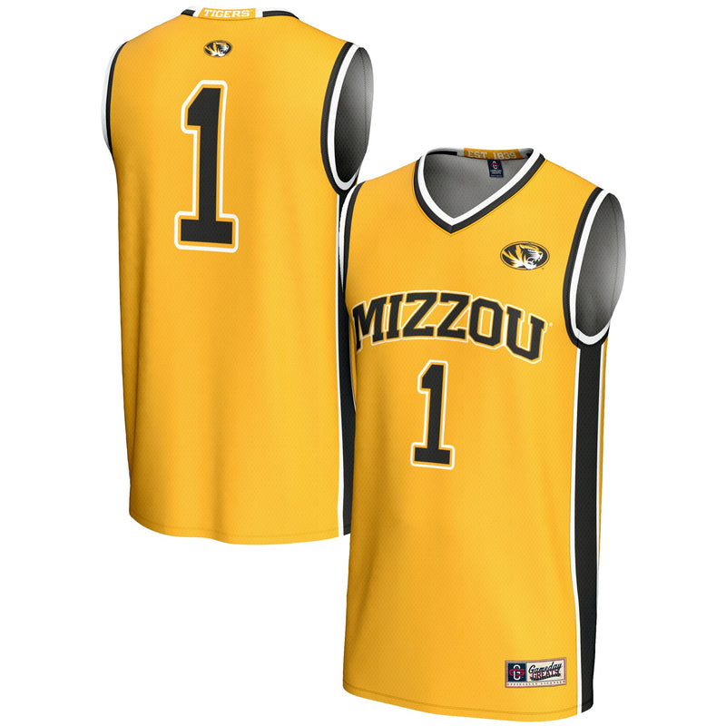 #1 Missouri Tigers GameDay Greats Lightweight Basketball Jersey - Gold