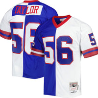 New York Giants Lawrence Taylor Mitchell & Ness Royal/White 1986 Split Legacy Replica Jersey