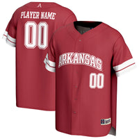 Arkansas Razorbacks GameDay Greats NIL Pick-A-Player Lightweight Baseball Jersey - Cardinal