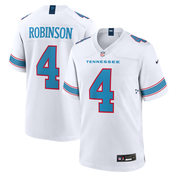 Tennessee Titans Wan'Dale Robinson Nike White Game Jersey