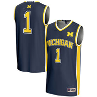 #1 Michigan Wolverines GameDay Greats Lightweight Basketball Jersey - Navy