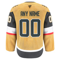 Vegas Golden Knights Fanatics Gold Home Authentic Pro Custom Jersey
