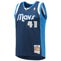 Mitchell & Ness Dirk Nowitzki Navy Dallas Mavericks 2011/12 Hardwood Classics Swingman Jersey