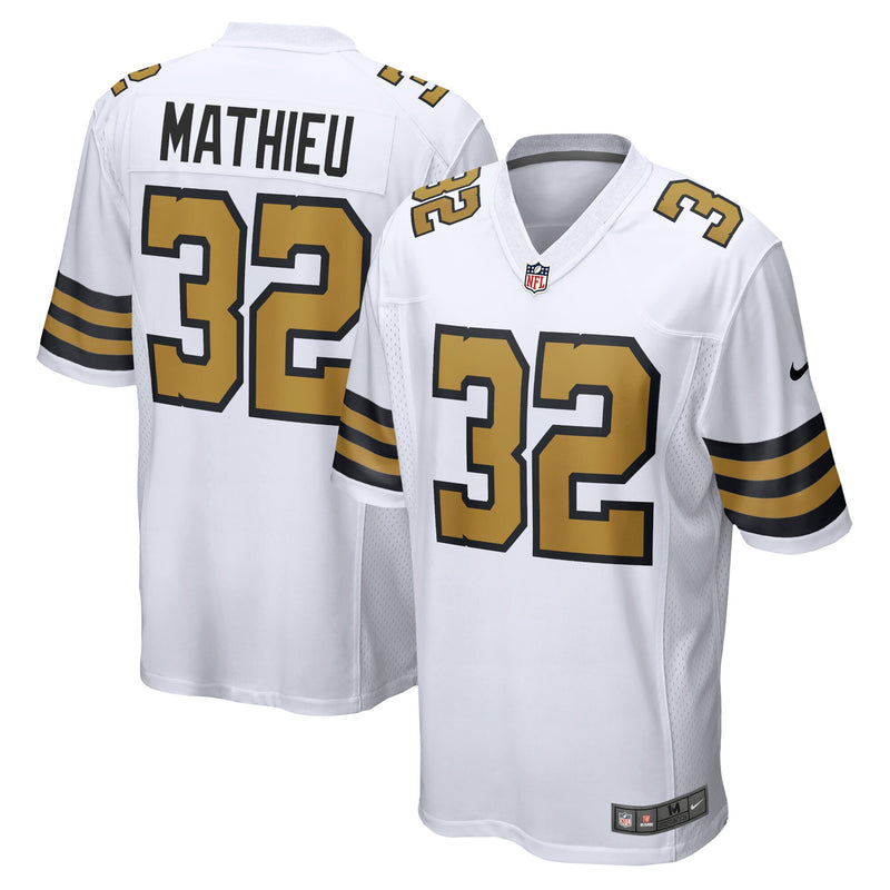New Orleans Saints Tyrann Mathieu Nike White Alternate Game Jersey