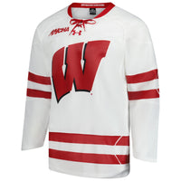 Wisconsin Badgers Under Armour Replica Hockey Jersey - White