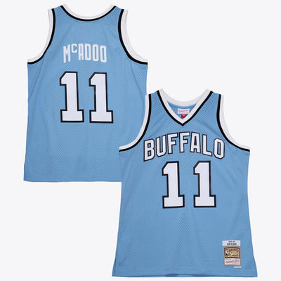 Buffalo Braves Mitchell & Ness Bob McAdoo 1975 Dark Authentic Jersey - Columbia Blue