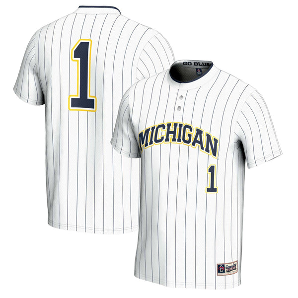 #1 Michigan Wolverines GameDay Greats Lightweight Softball Jersey - White