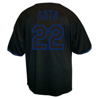 New York Mets Juan Soto Profile Black Big & Tall Pop Fashion Jersey