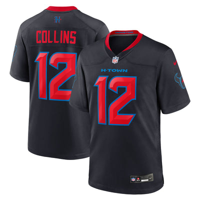 Houston Texans Nico Collins Nike Navy 2nd Alternate Game Jersey