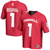 #1 Cornell Big Red GameDay Greats 2025 NCAA Lacrosse National Champions Lightweight Fashion Jersey - Red