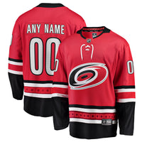 Carolina Hurricanes Fanatics Red Alternate Breakaway Custom Jersey