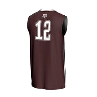 #12 Texas A&M Aggies GameDay Greats Lightweight Basketball Fashion Jersey - Maroon