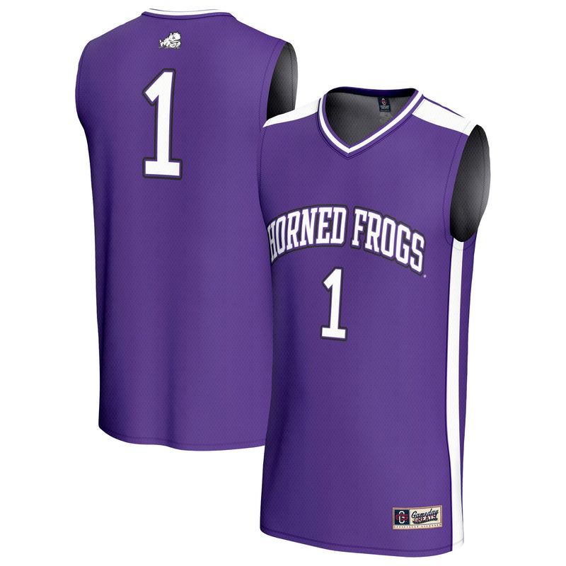 #1 TCU Horned Frogs GameDay Greats Lightweight Collegiate Basketball Fashion Jersey - Purple