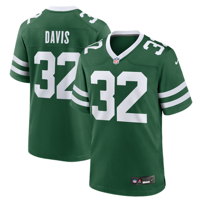 New York Jets Isaiah Davis Nike Legacy Green Team Game Jersey