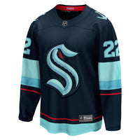 Seattle Kraken Oliver Bjorkstrand Fanatics Deep Sea Blue Home Breakaway Player Jersey