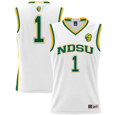 #1 NDSU Bison GameDay Greats Lightweight Basketball Jersey - White