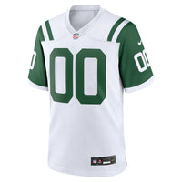 New York Jets Nike White Classic Alternate Custom Replica Jersey