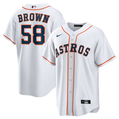 Houston Astros Hunter Brown Nike White Home Replica Jersey
