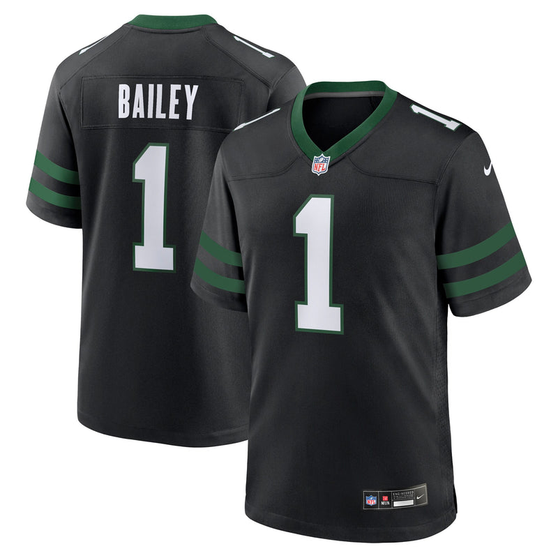 New York Jets David Bailey Nike Legacy Black Alternate Game Player Jersey