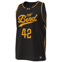 #42 Notre Dame Fighting Irish Under Armour The Bend Replica Basketball Jersey - Black