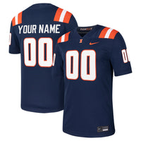 Illinois Fighting Illini Nike Custom Football Game Jersey - Navy