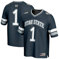 #1 Utah State Aggies GameDay Greats Collegiate Football Fashion Jersey - Navy
