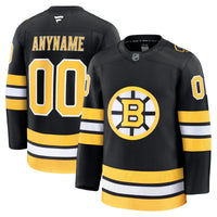 Boston Bruins Fanatics Black Home Premium Custom Jersey