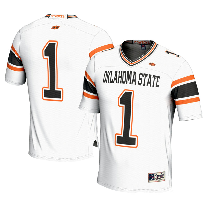 #1 Oklahoma State Cowboys GameDay Greats Football Jersey - White