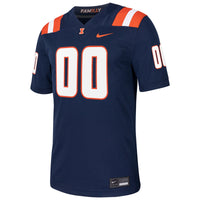 Illinois Fighting Illini Nike Pick-A-Player NIL Football Game Jersey - Navy