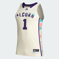 #1 Alcorn State Braves adidas Honoring Black Excellence Basketball Jersey - Khaki