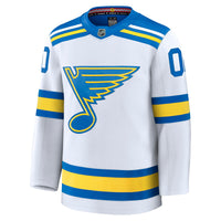 St. Louis Blues Fanatics White Away Premium Custom Jersey