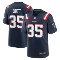 New England Patriots K.J. Britt Nike Navy Team Game Jersey