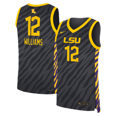 Nike Mikaylah Williams Anthracite LSU Tigers Replica Basketball Jersey
