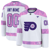 Philadelphia Flyers Fanatics White 2024 Hockey Fights Cancer Custom Practice Jersey