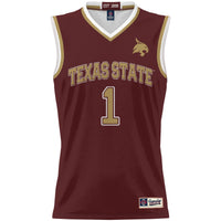 #1 Texas State Bobcats GameDay Greats Lightweight Basketball Jersey - Maroon