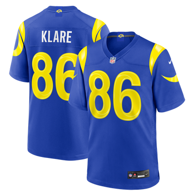 Los Angeles Rams Max Klare Nike Royal Team Game Jersey