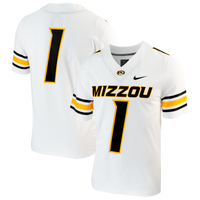#1 Missouri Tigers Nike Replica Football Jersey - White