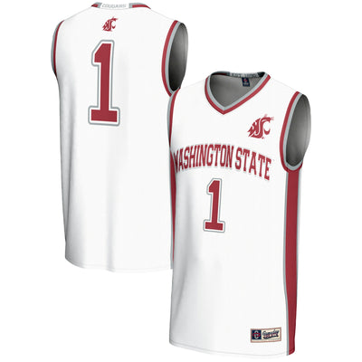 #1 Washington State Cougars GameDay Greats Lightweight Basketball Jersey - White